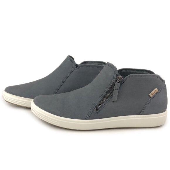 Ecco Soft 7 Gray Nubuck Zip Booties EUR 41 - Picture 2 of 12